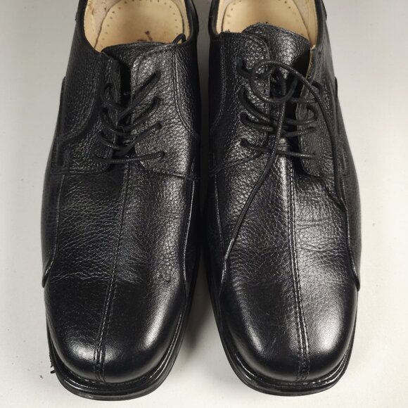 STUDIO BELVEDERE Black Bay Bridge Lace Up Pebbled Leather Shoes Brazil 10 EEE main image 11